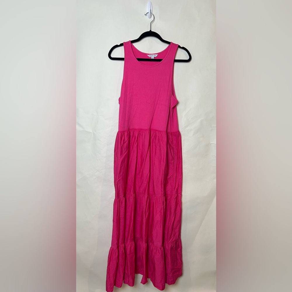 Pink Sleeveless Maxi Dress